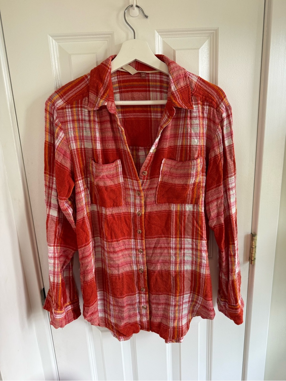 Pilcro Red Plaid Button-Up Shirt